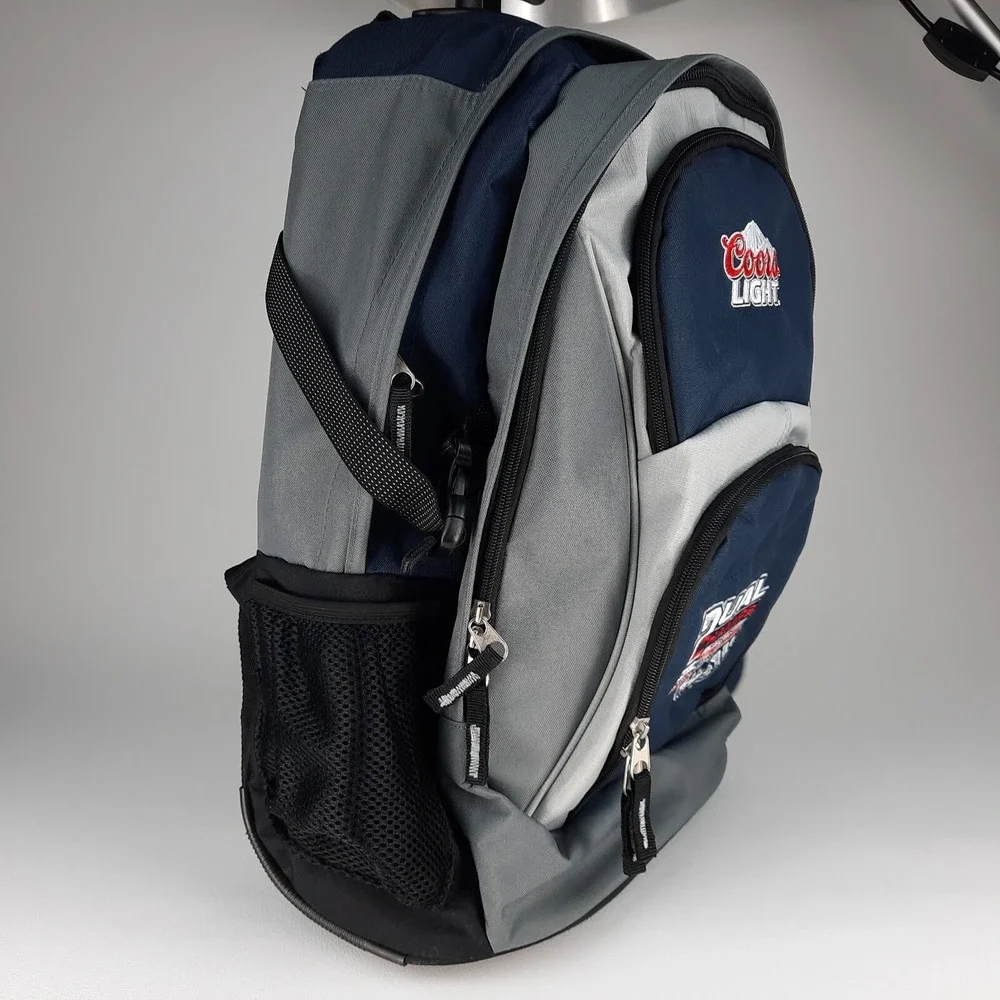 Uconn Huskies Dual NCAA Champs Basketball Coors Light Rolling Backpack Blue Grey